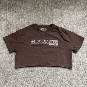 Brown Alphalete Crop Top